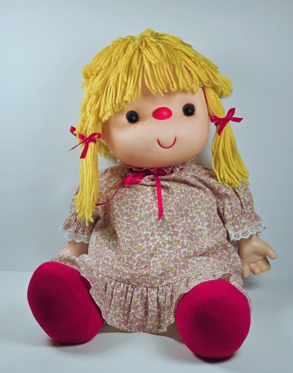 Ice Cream 22" Doll Girl Pink Yarn Hair Vintage 80’s